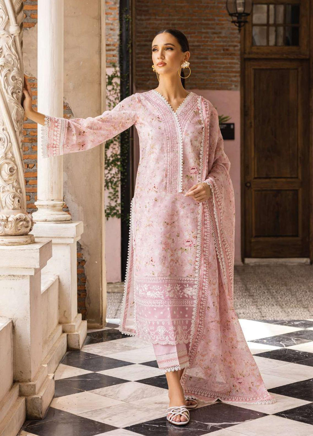 Tahra By Zainab Chottani Embroidered Lawn Suits Unstitched 3 Piece TZC23L Eden 3A - Summer Collection