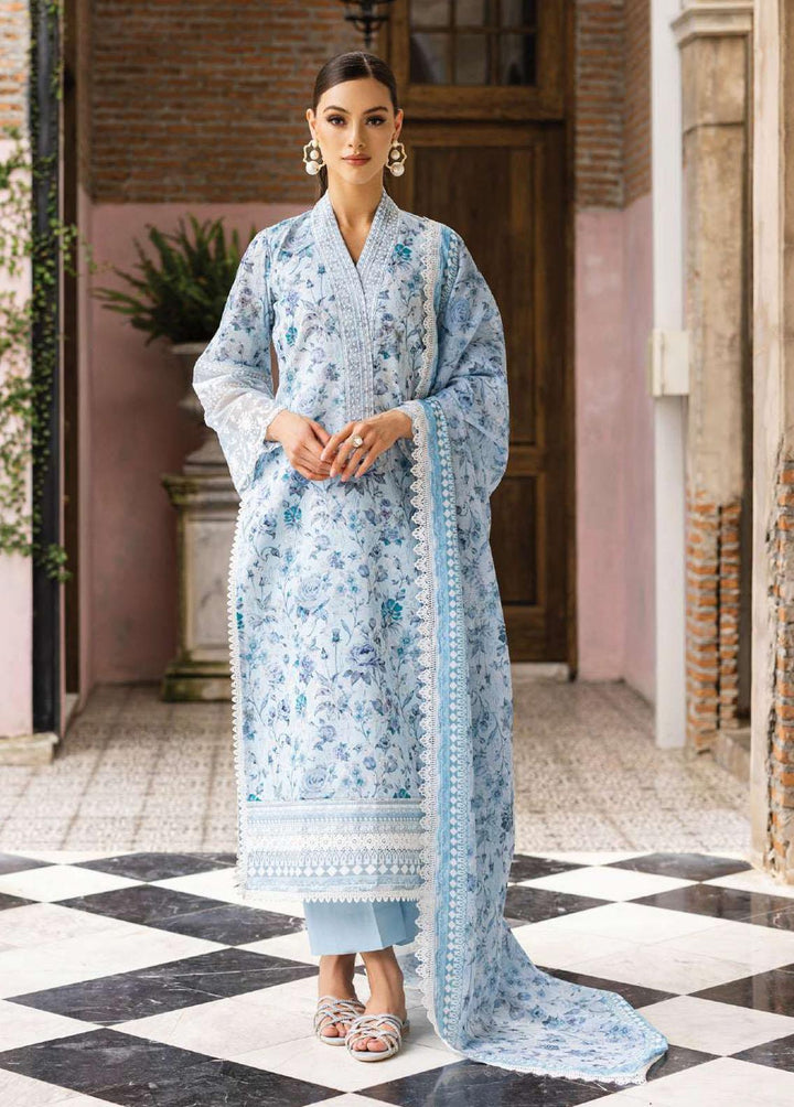 Tahra By Zainab Chottani Embroidered Lawn Suits Unstitched 3 Piece TZC23L Eden 3B - Summer Collection
