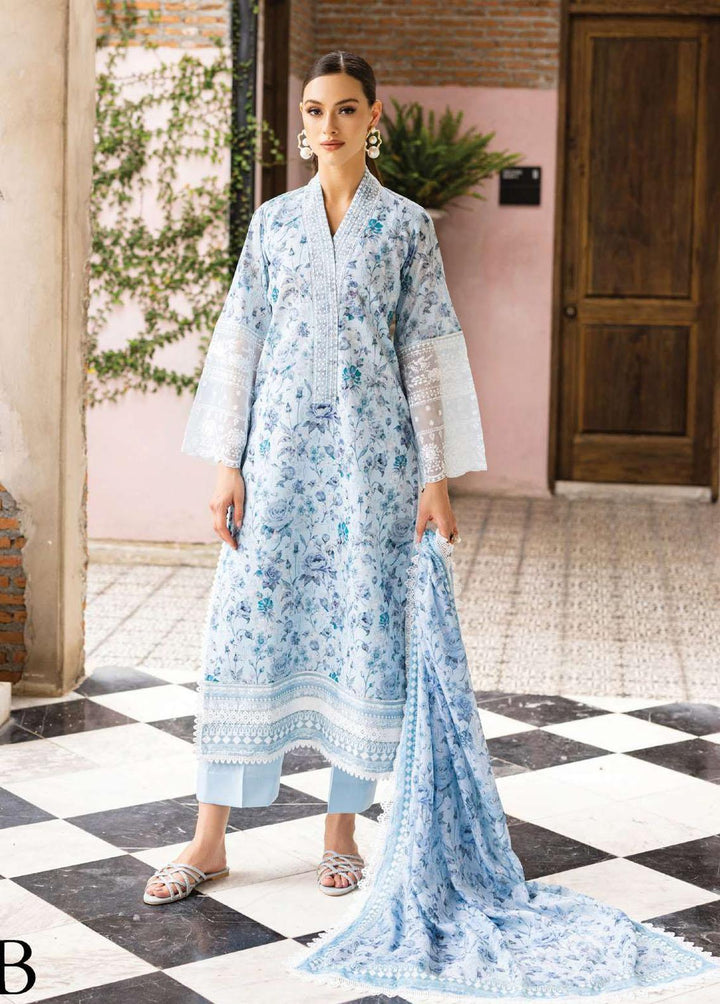 Tahra By Zainab Chottani Embroidered Lawn Suits Unstitched 3 Piece TZC23L Eden 3B - Summer Collection