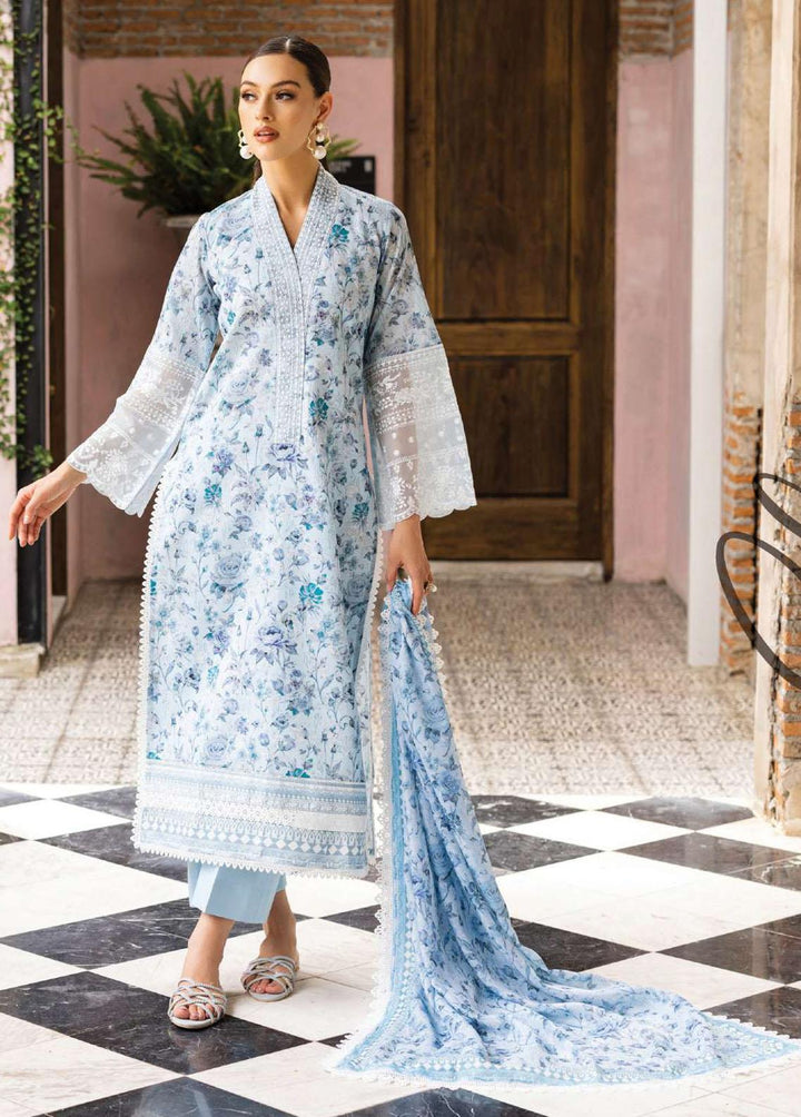 Tahra By Zainab Chottani Embroidered Lawn Suits Unstitched 3 Piece TZC23L Eden 3B - Summer Collection