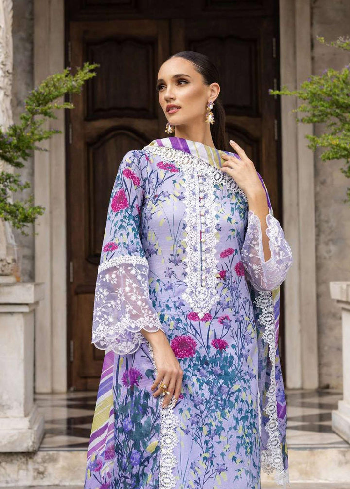 Tahra By Zainab Chottani Embroidered Lawn Suits Unstitched 3 Piece TZC23L Frosty Orchid 10B - Summer Collection
