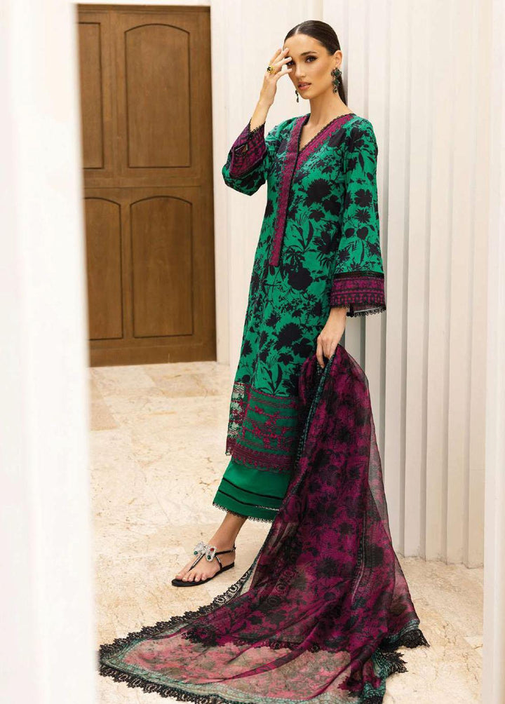 Tahra By Zainab Chottani Embroidered Lawn Suits Unstitched 3 Piece TZC23L Mysti Peony 5A - Summer Collection