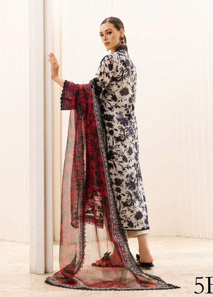 Tahra By Zainab Chottani Embroidered Lawn Suits Unstitched 3 Piece TZC23L Mysti Peony 5B - Summer Collection