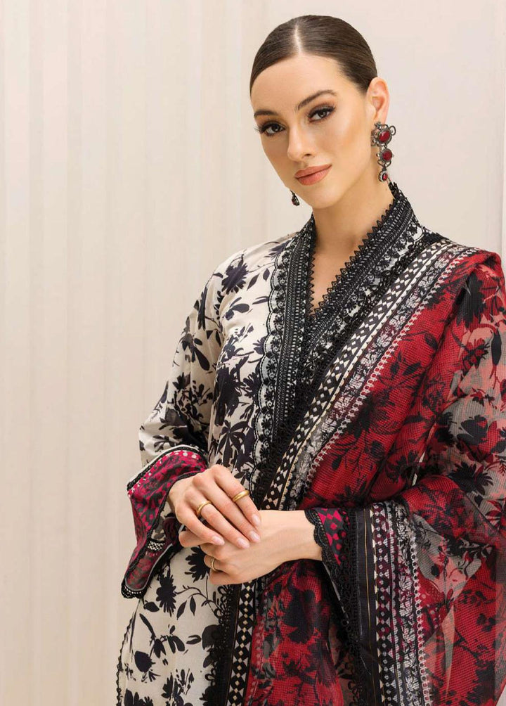 Tahra By Zainab Chottani Embroidered Lawn Suits Unstitched 3 Piece TZC23L Mysti Peony 5B - Summer Collection