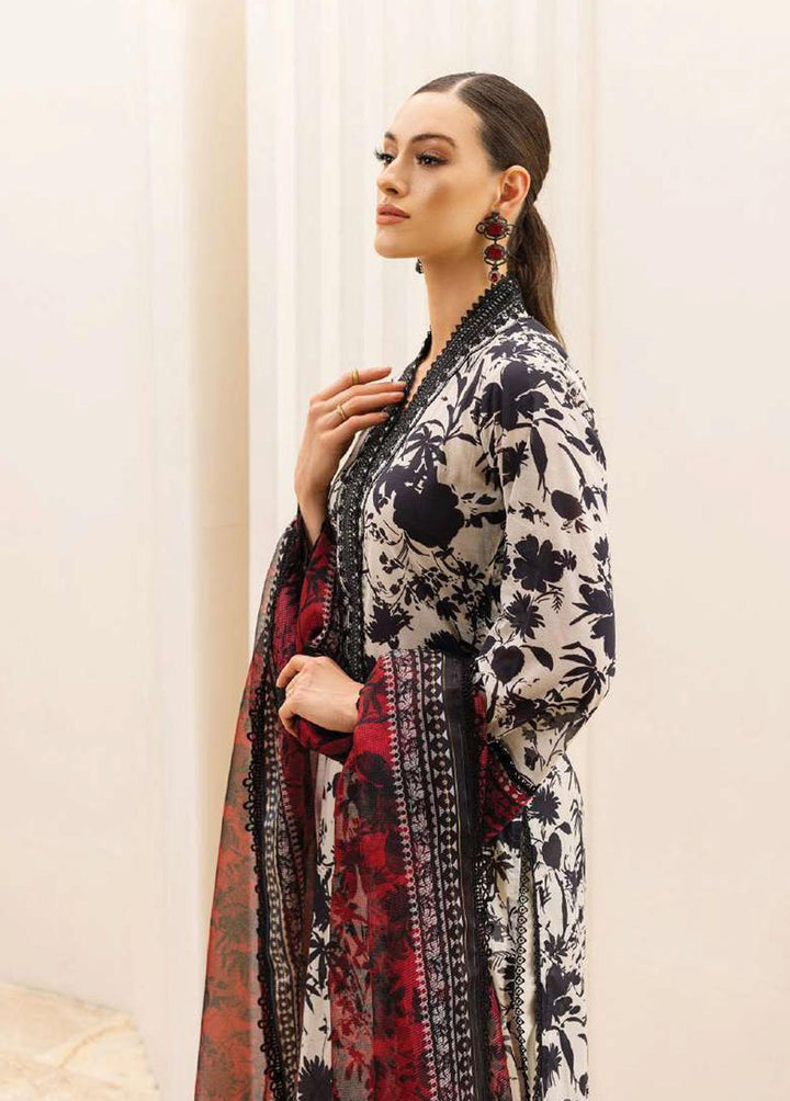 Tahra By Zainab Chottani Embroidered Lawn Suits Unstitched 3 Piece TZC23L Mysti Peony 5B - Summer Collection