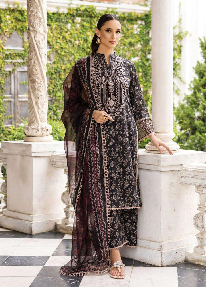 Tahra By Zainab Chottani Embroidered Lawn Suits Unstitched 3 Piece TZC23L Onyx Aura 6A - Summer Collection