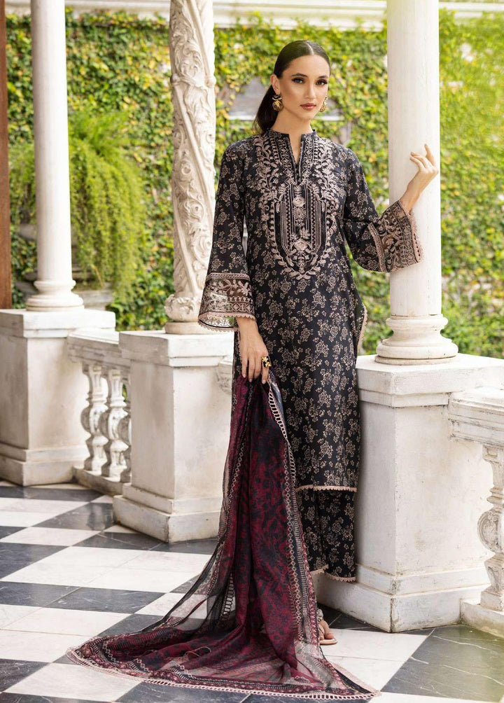 Tahra By Zainab Chottani Embroidered Lawn Suits Unstitched 3 Piece TZC23L Onyx Aura 6A - Summer Collection