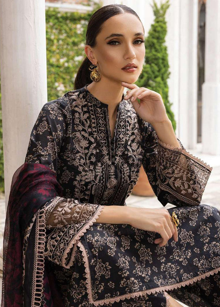 Tahra By Zainab Chottani Embroidered Lawn Suits Unstitched 3 Piece TZC23L Onyx Aura 6A - Summer Collection