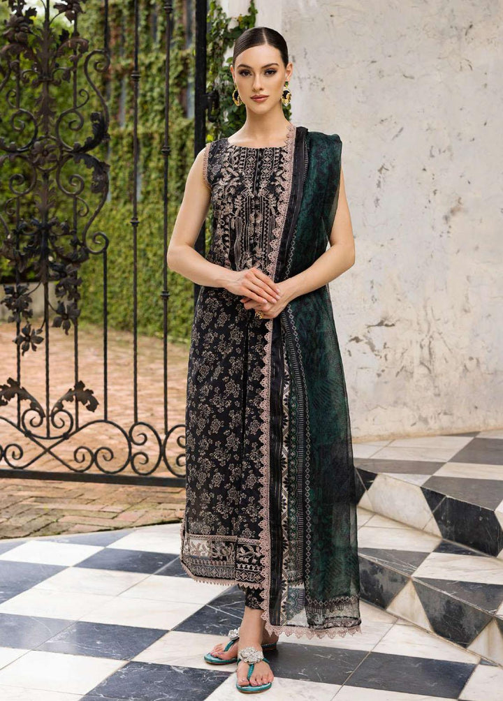 Tahra By Zainab Chottani Embroidered Lawn Suits Unstitched 3 Piece TZC23L Onyx Aura 6B - Summer Collection