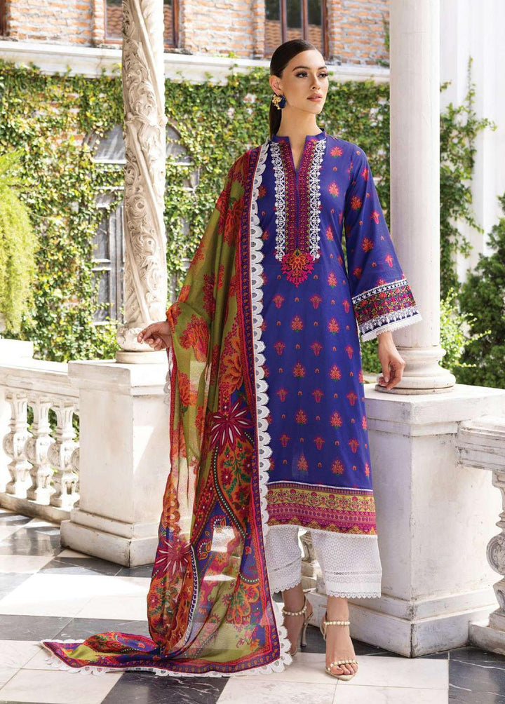 Tahra By Zainab Chottani Embroidered Lawn Suits Unstitched 3 Piece TZC23L Whipsy Lush 8A - Summer Collection