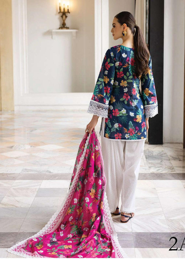 Tahra By Zainab Chottani Embroidered Lawn Suits Unstitched 3 Piece TZC23L Wild Blossom 2A - Summer Collection