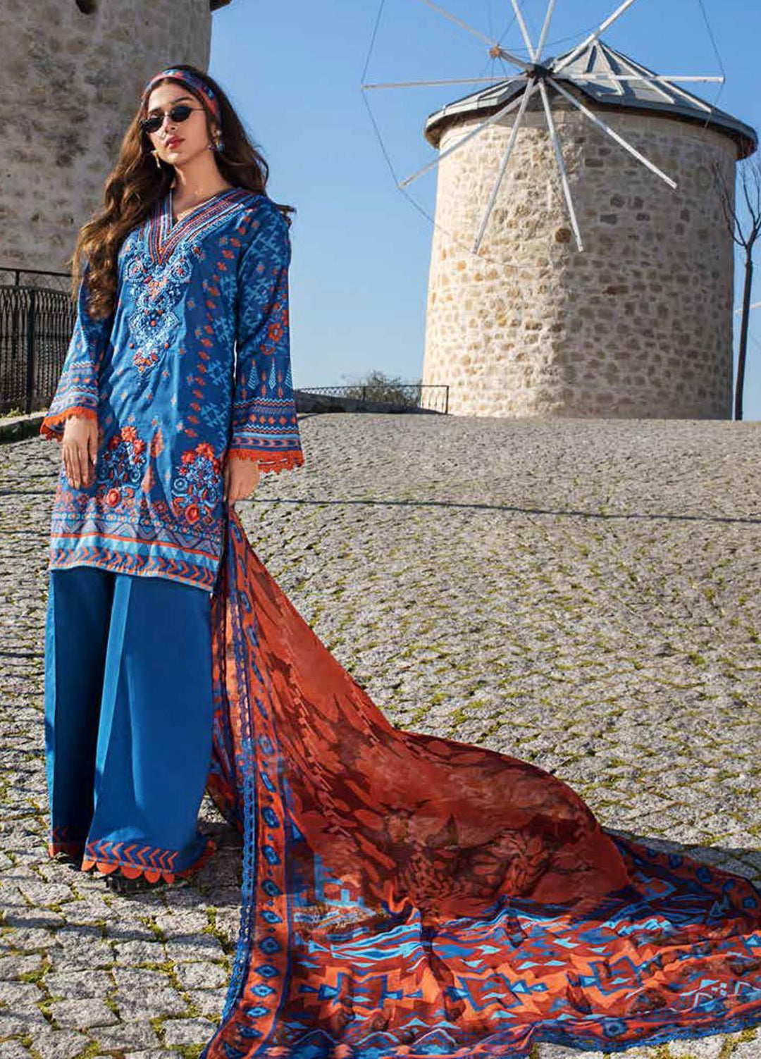 Tahra by Zainab Chottani Embroidered Lawn Suits Unstitched 3 Piece TZC21L 10B RUSTIC GLAM - Summer Collection