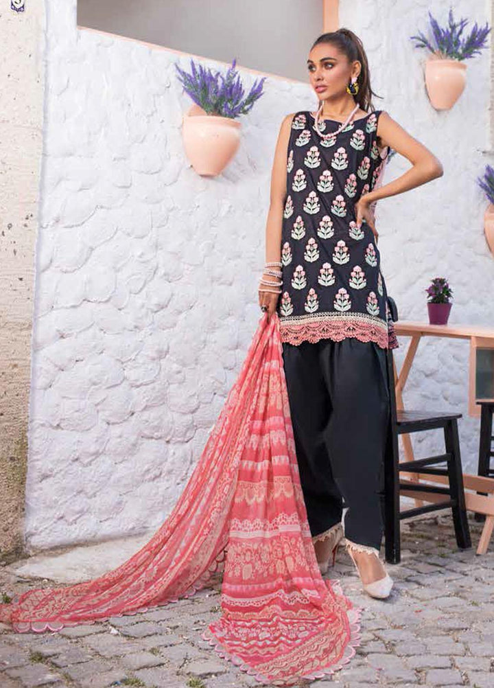 Tahra by Zainab Chottani Embroidered Lawn Suits Unstitched 3 Piece TZC21L 2B MYSTIC ROSE - Summer Collection