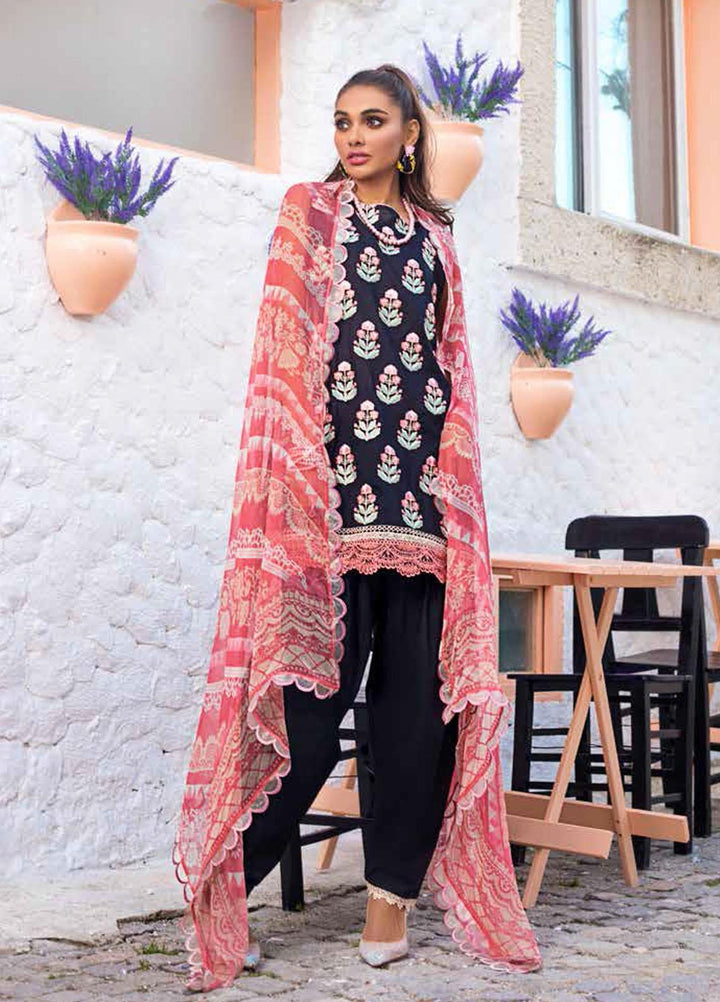 Tahra by Zainab Chottani Embroidered Lawn Suits Unstitched 3 Piece TZC21L 2B MYSTIC ROSE - Summer Collection