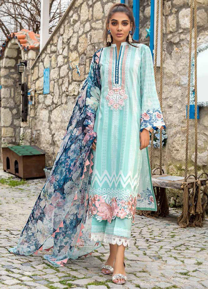 Tahra by Zainab Chottani Embroidered Lawn Suits Unstitched 3 Piece TZC21L 3B SEA PEARLS - Summer Collection