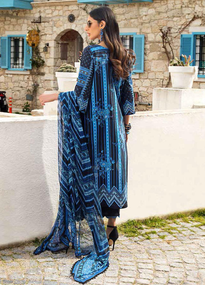 Tahra by Zainab Chottani Embroidered Lawn Suits Unstitched 3 Piece TZC21L 4B BLOOMING BLUES - Summer Collection
