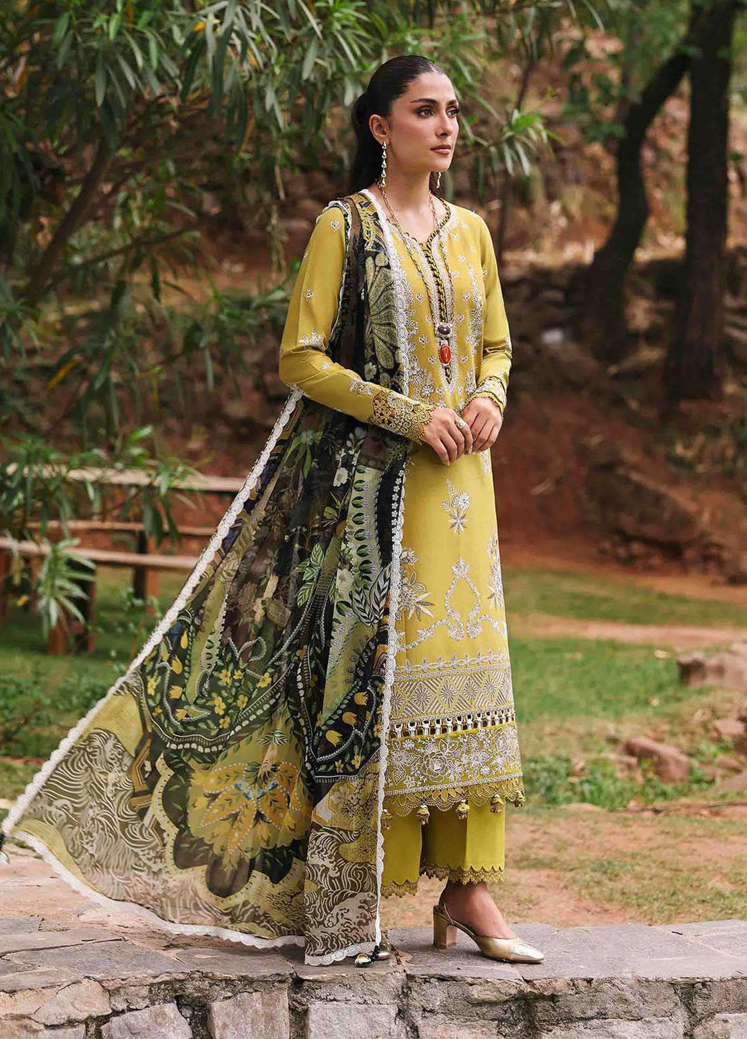 Talia by Republic Womenswear Embroidered Lawn Suits Unstitched 3 Piece RW25TL D-1 A Numa - Summer Collection