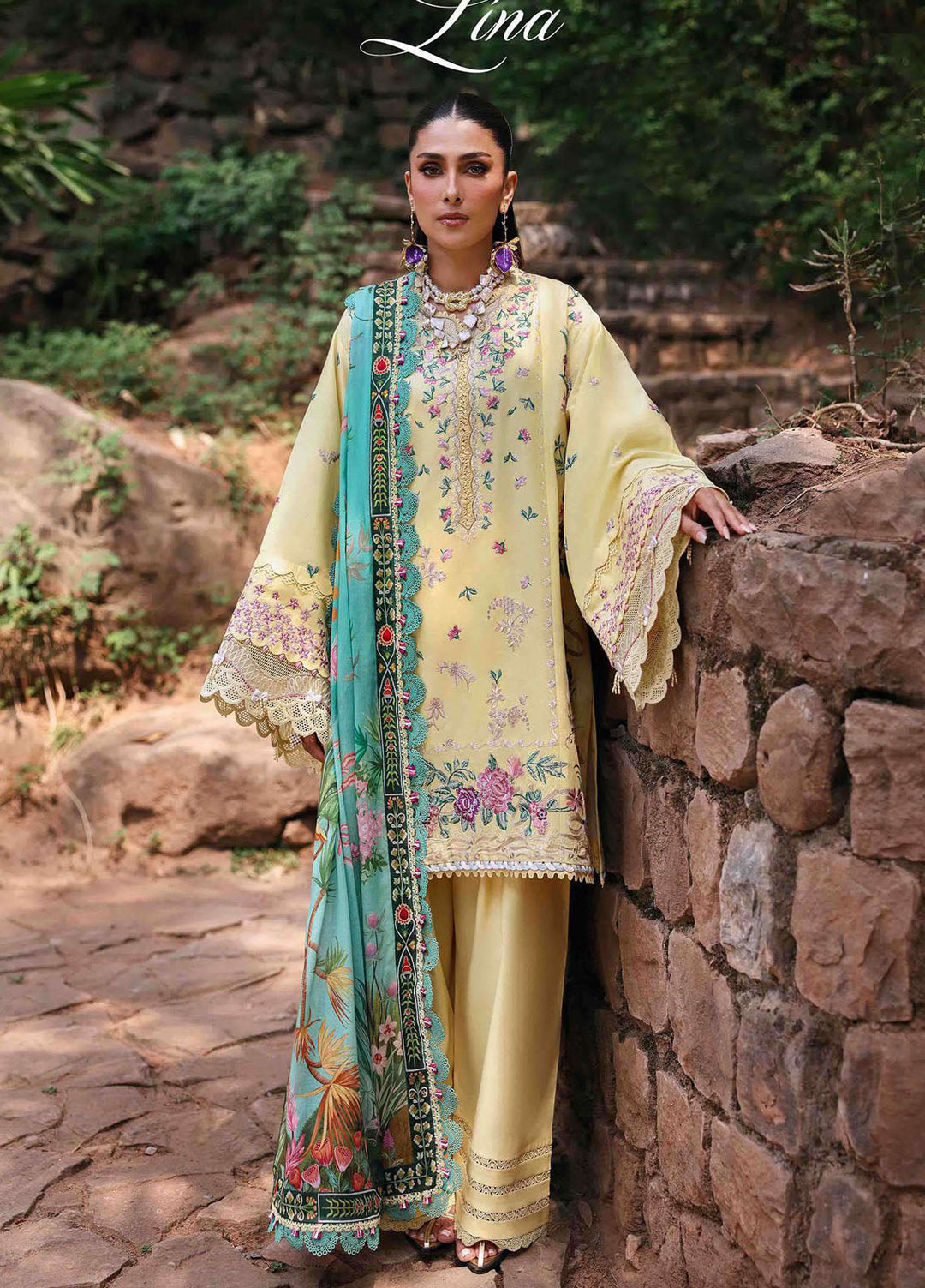 Talia by Republic Womenswear Embroidered Lawn Suits Unstitched 3 Piece RW25TL D-3 A Lina - Summer Collection