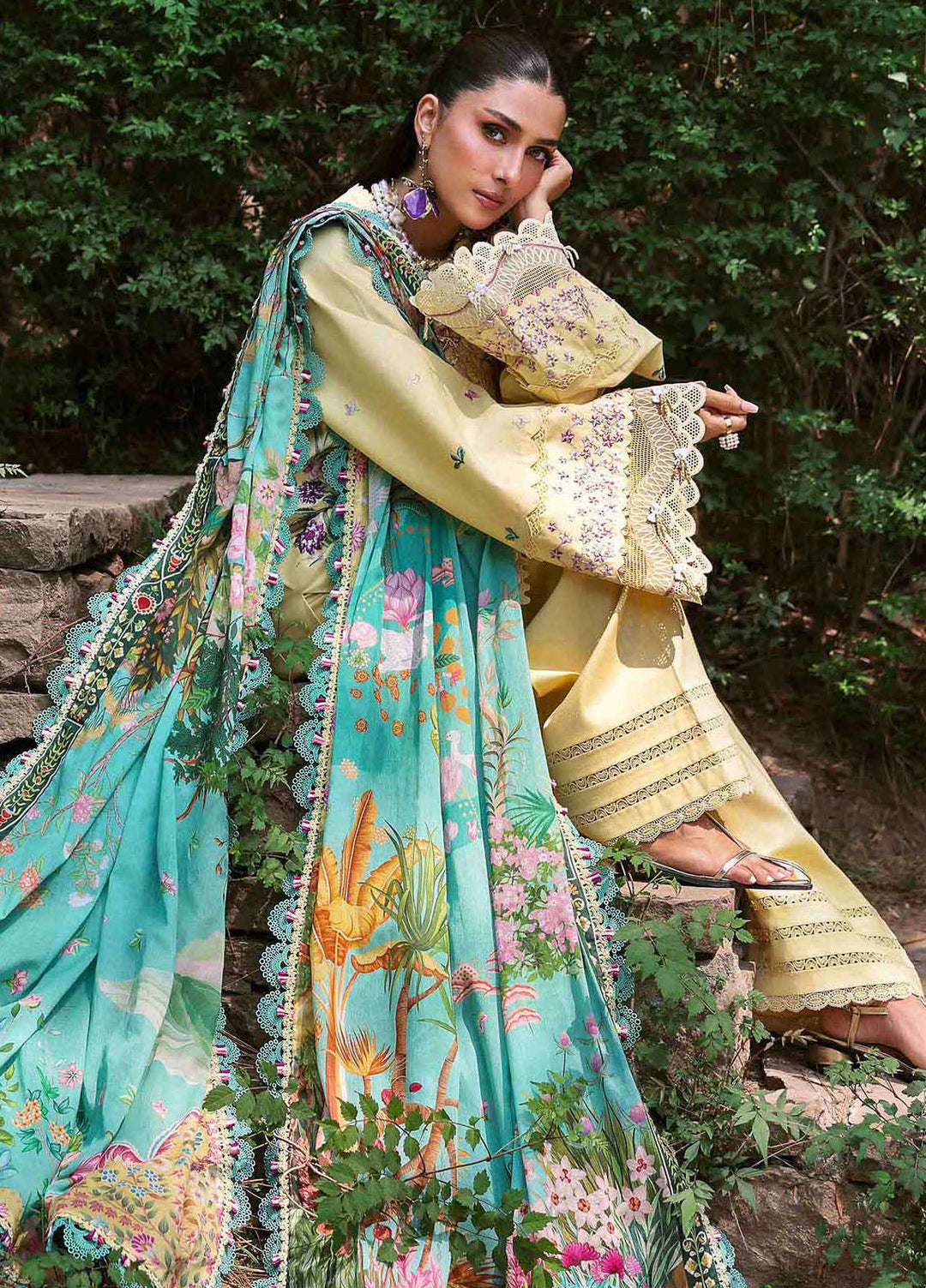 Talia by Republic Womenswear Embroidered Lawn Suits Unstitched 3 Piece RW25TL D-3 A Lina - Summer Collection