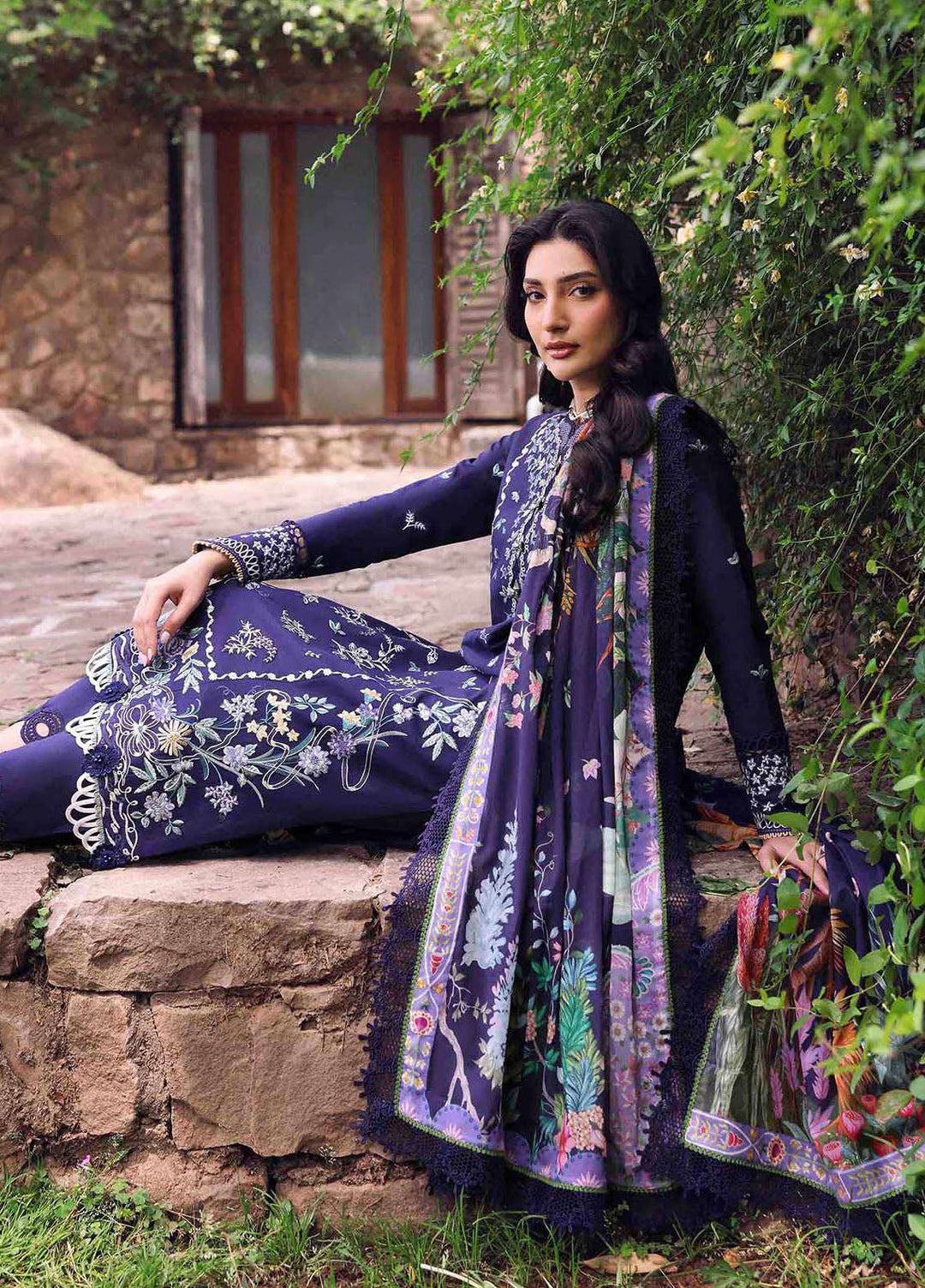 Talia by Republic Womenswear Embroidered Lawn Suits Unstitched 3 Piece RW25TL D-3 B Saia - Summer Collection