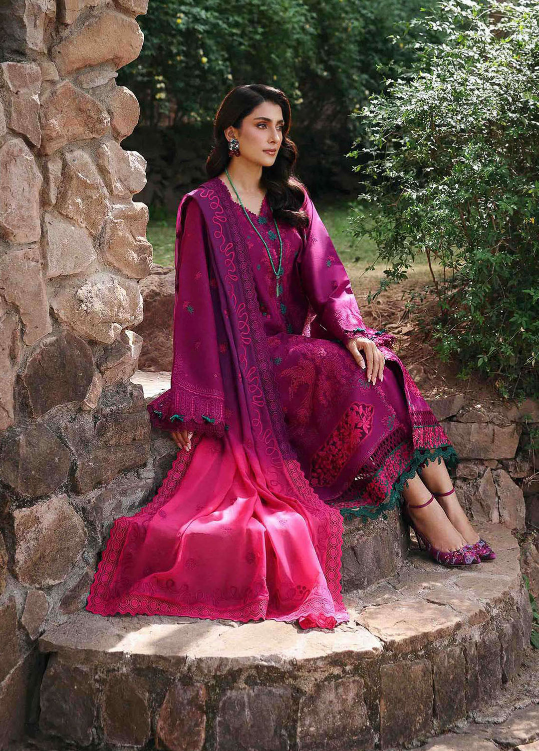 Talia by Republic Womenswear Embroidered Lawn Suits Unstitched 3 Piece RW25TL D-7 B Elin - Summer Collection