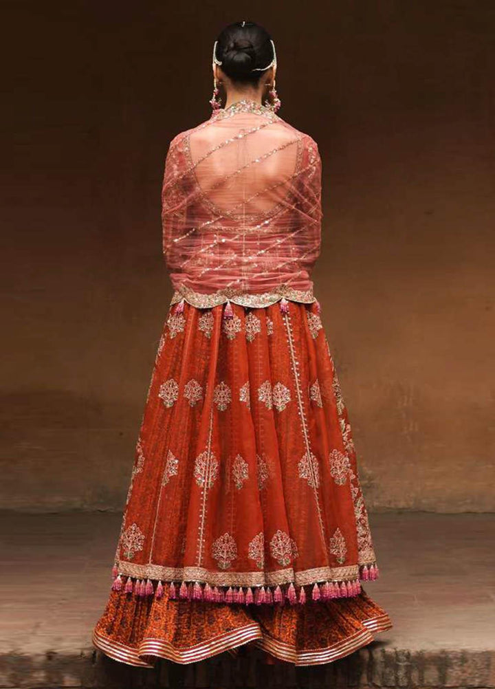 Tammam By Hussain Rehar Embroidered Organza Suits Unstitched 3 Piece HRR23T Amanat - Luxury Collection