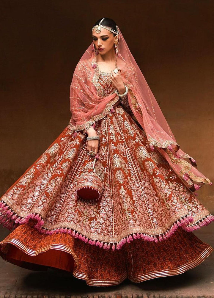 Tammam By Hussain Rehar Embroidered Organza Suits Unstitched 3 Piece HRR23T Amanat - Luxury Collection