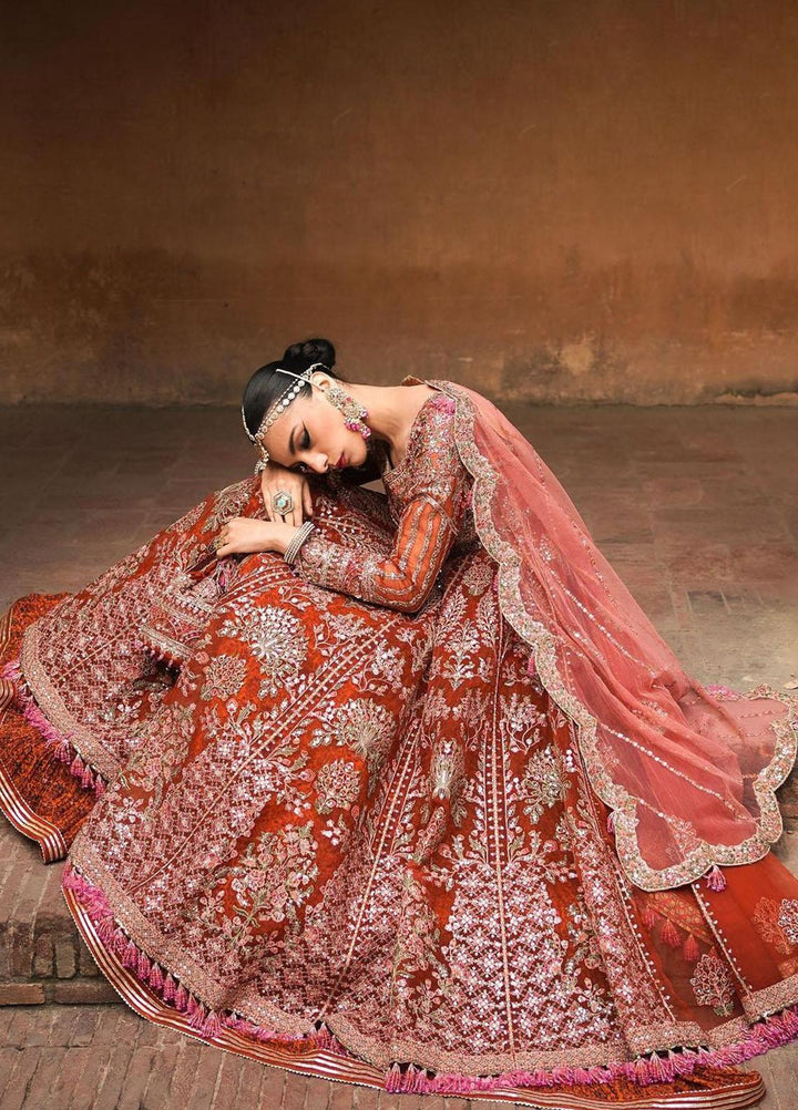 Tammam By Hussain Rehar Embroidered Organza Suits Unstitched 3 Piece HRR23T Amanat - Luxury Collection