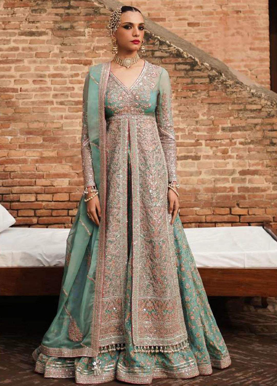 Tammam By Hussain Rehar Embroidered Chiffon Suits Unstitched 3 Piece HRR23T Khuaab - Luxury Collection