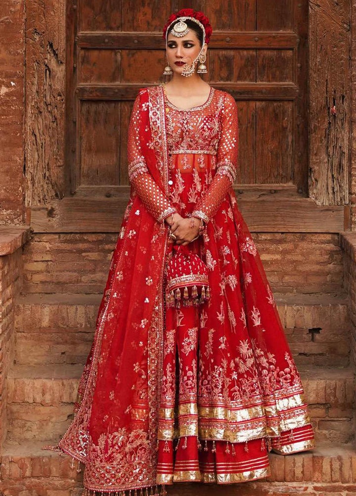 Tammam By Hussain Rehar Embroidered Organza Suits Unstitched 3 Piece HRR23T Ismat - Luxury Collection