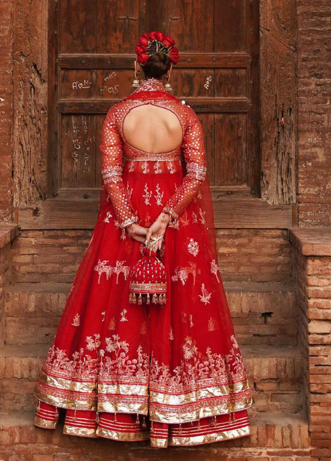 Tammam By Hussain Rehar Embroidered Organza Suits Unstitched 3 Piece HRR23T Ismat - Luxury Collection