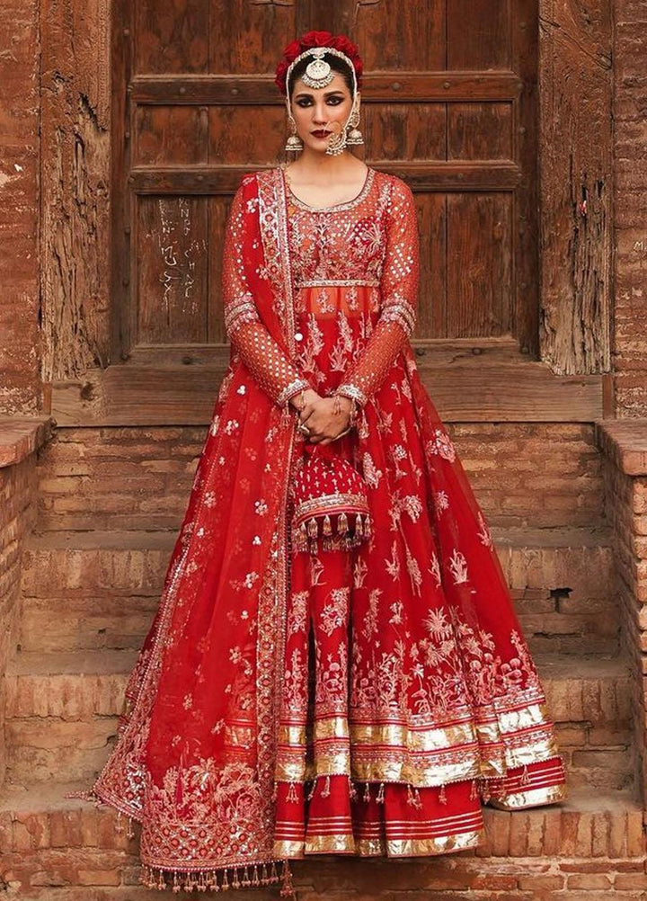 Tammam By Hussain Rehar Embroidered Organza Suits Unstitched 3 Piece HRR23T Ismat - Luxury Collection