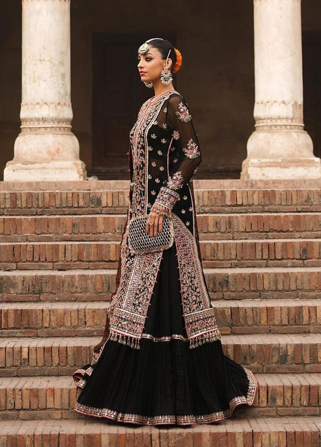 Tammam By Hussain Rehar Embroidered Chiffon Suits Unstitched 3 Piece HRR23T Haqeeqat - Luxury Collection