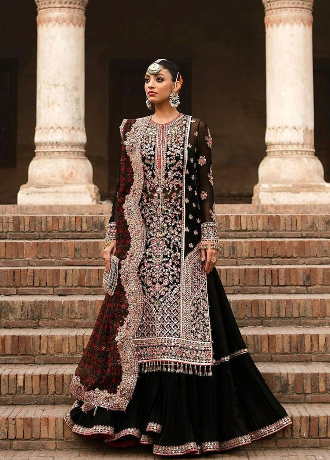 Tammam By Hussain Rehar Embroidered Chiffon Suits Unstitched 3 Piece HRR23T Haqeeqat - Luxury Collection