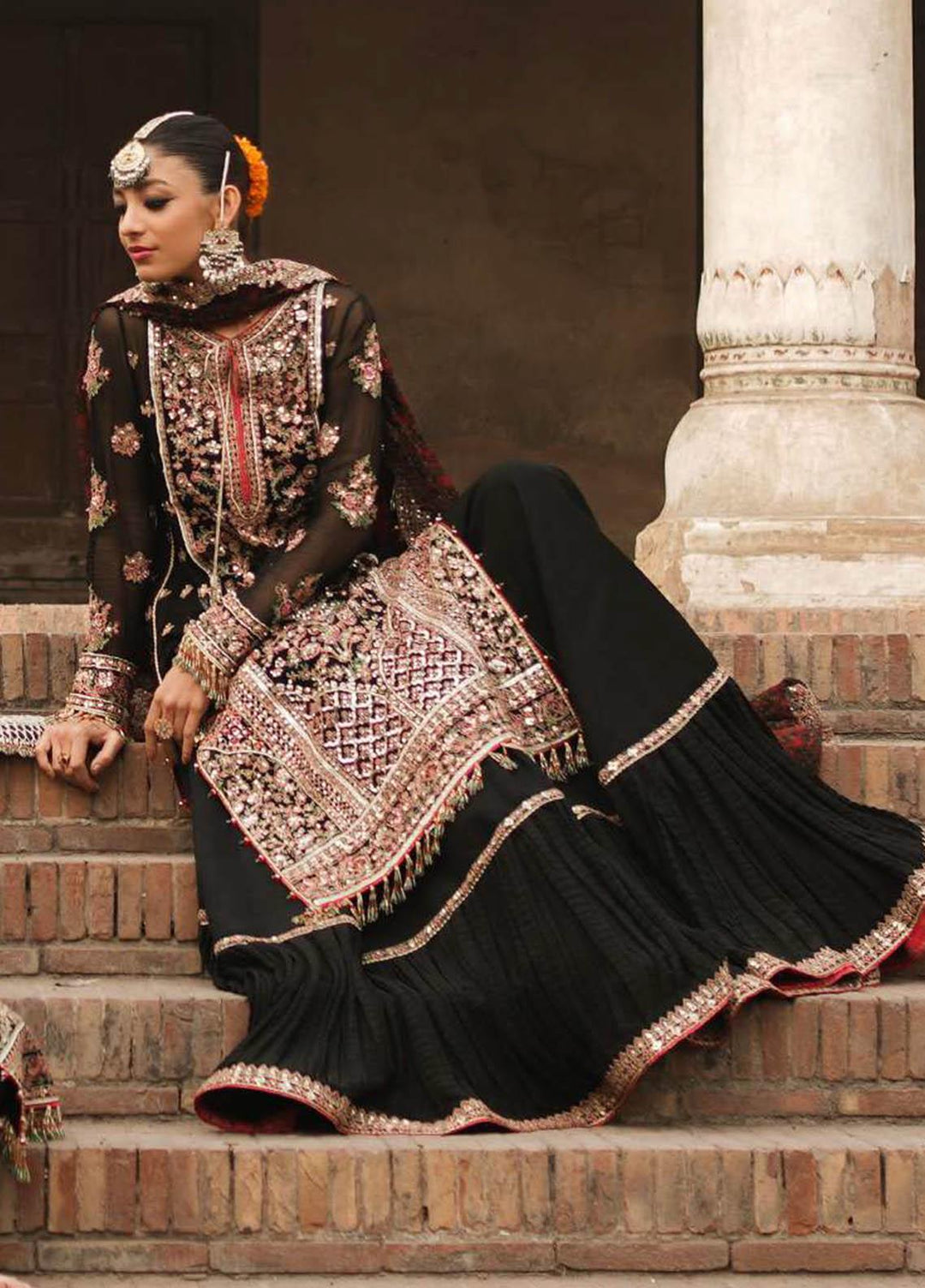 Tammam By Hussain Rehar Embroidered Chiffon Suits Unstitched 3 Piece HRR23T Haqeeqat - Luxury Collection