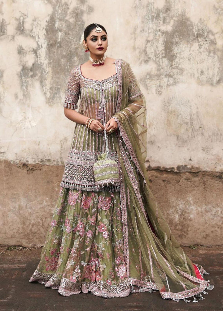 Tammam By Hussain Rehar Embroidered Net Suits Unstitched 3 Piece HRR23T Safar - Luxury Collection