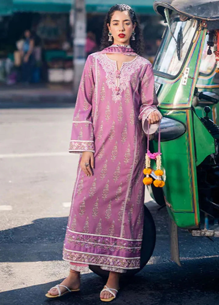 Taneez By Roheenaz Embroidered Lawn Suit Unstitched 3 Piece ENZ24T RNB-01A Maral - Summer Collection