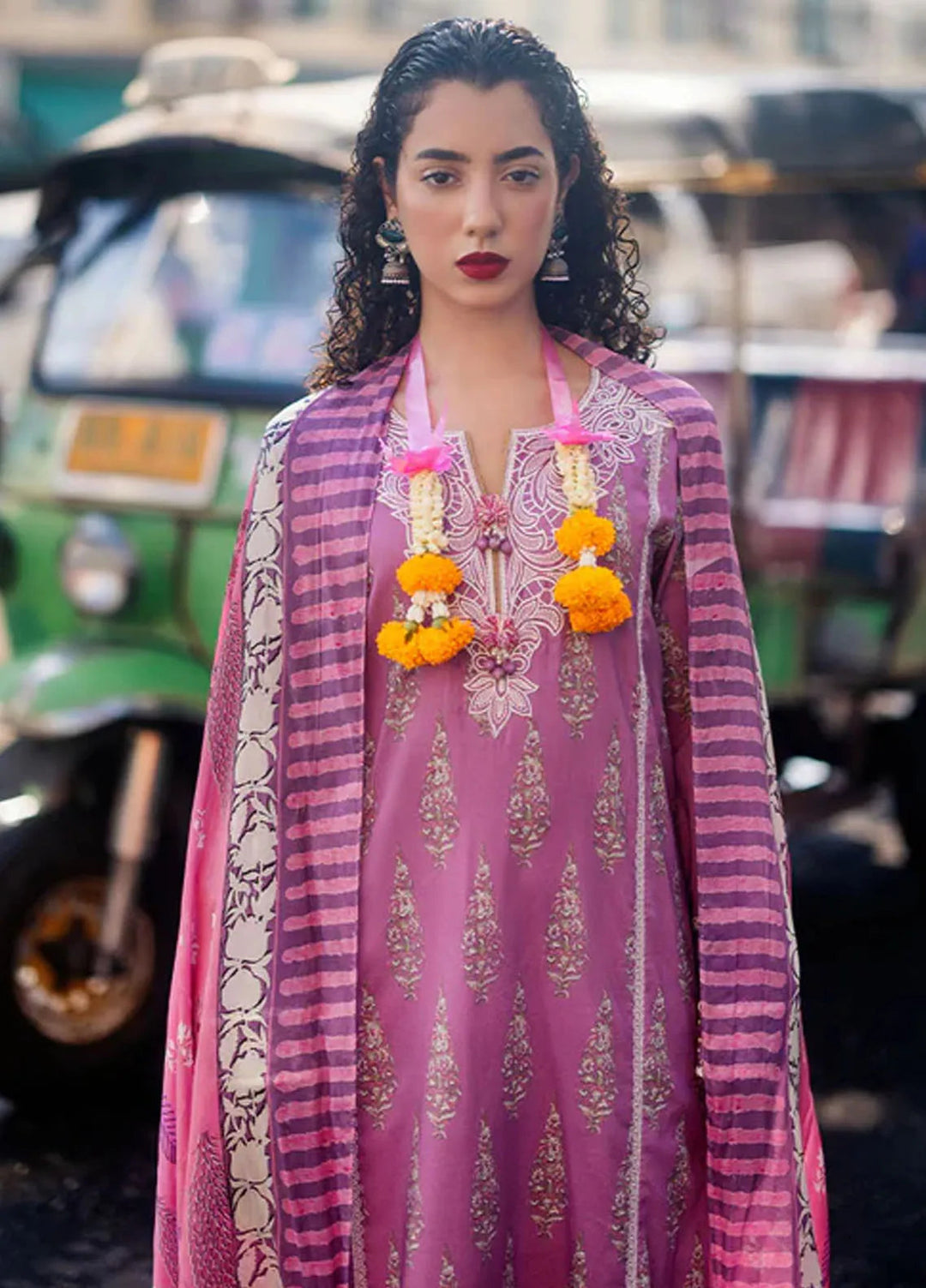 Taneez By Roheenaz Embroidered Lawn Suit Unstitched 3 Piece ENZ24T RNB-01A Maral - Summer Collection