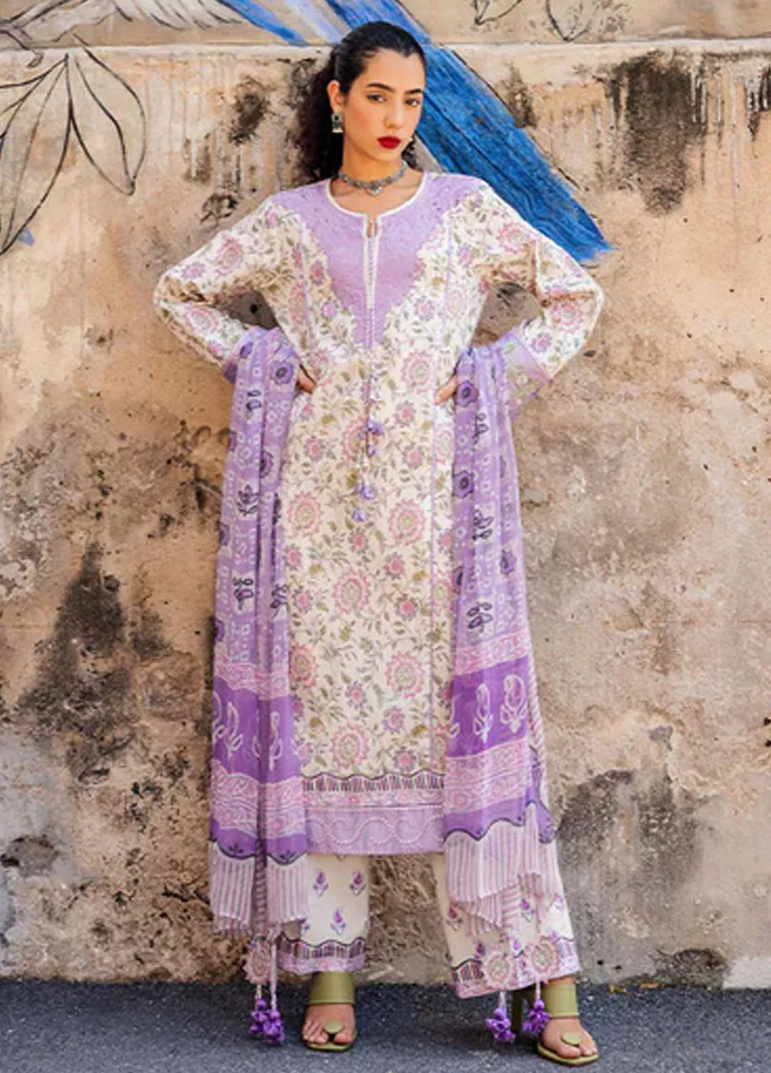 Taneez By Roheenaz Embroidered Lawn Suit Unstitched 3 Piece ENZ24T RNB-02B Kiana - Summer Collection