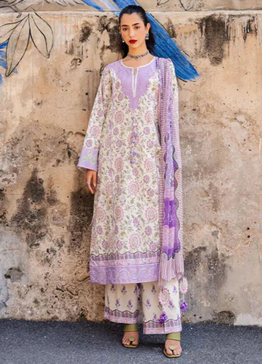 Taneez By Roheenaz Embroidered Lawn Suit Unstitched 3 Piece ENZ24T RNB-02B Kiana - Summer Collection