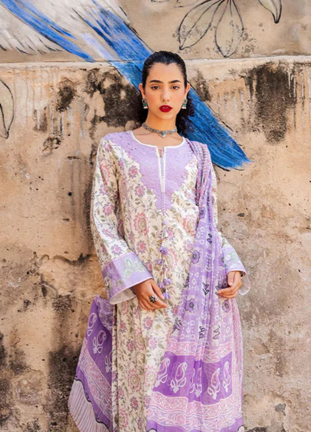 Taneez By Roheenaz Embroidered Lawn Suit Unstitched 3 Piece ENZ24T RNB-02B Kiana - Summer Collection