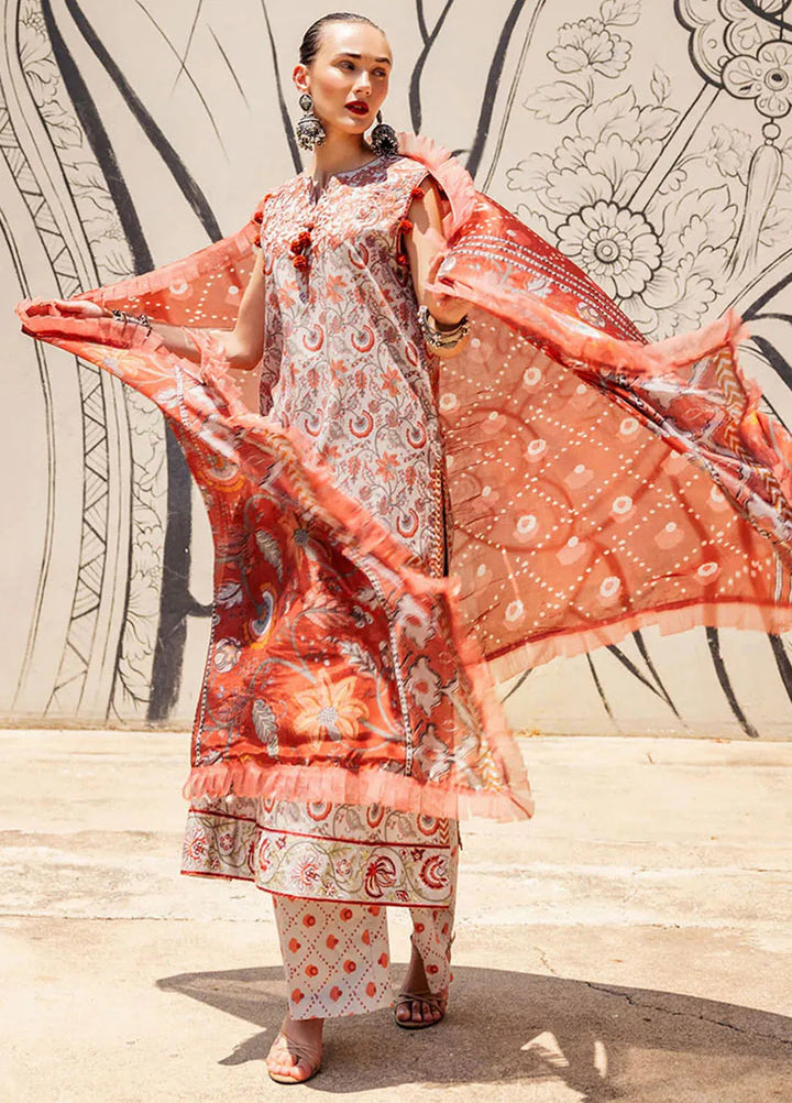 Taneez By Roheenaz Embroidered Lawn Suit Unstitched 3 Piece ENZ24T RNB-03B Yekta - Summer Collection