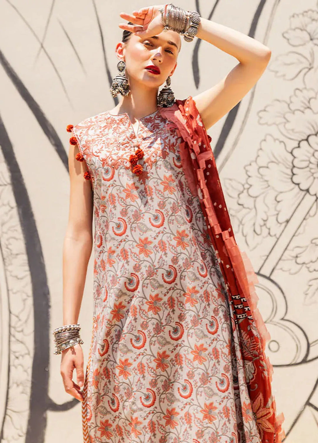 Taneez By Roheenaz Embroidered Lawn Suit Unstitched 3 Piece ENZ24T RNB-03B Yekta - Summer Collection