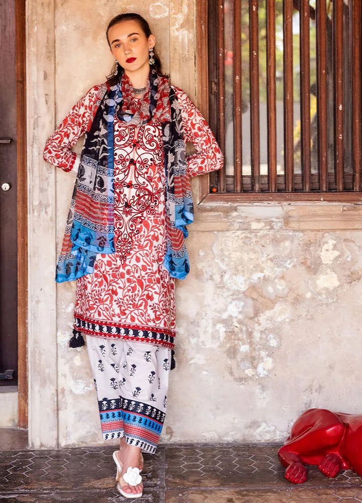 Taneez By Roheenaz Embroidered Lawn Suit Unstitched 3 Piece ENZ24T RNB-04A Kimia - Summer Collection