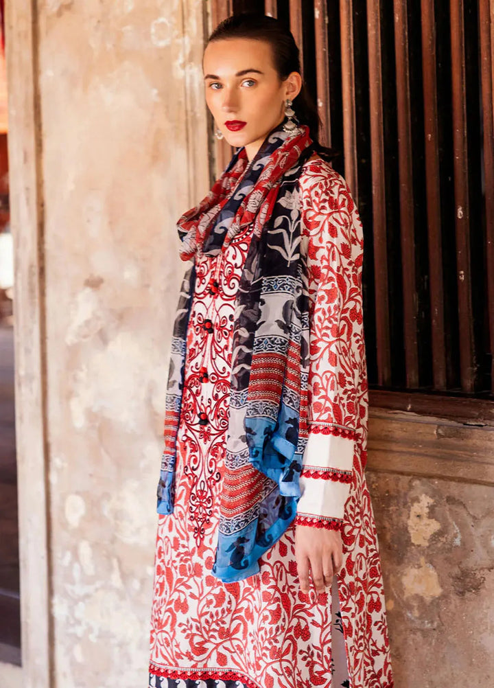 Taneez By Roheenaz Embroidered Lawn Suit Unstitched 3 Piece ENZ24T RNB-04A Kimia - Summer Collection