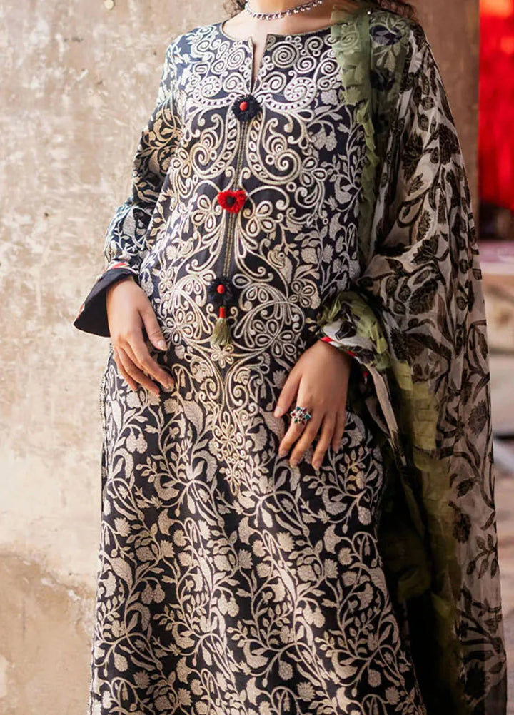 Taneez By Roheenaz Embroidered Lawn Suit Unstitched 3 Piece ENZ24T RNB-04B Mahin - Summer Collection