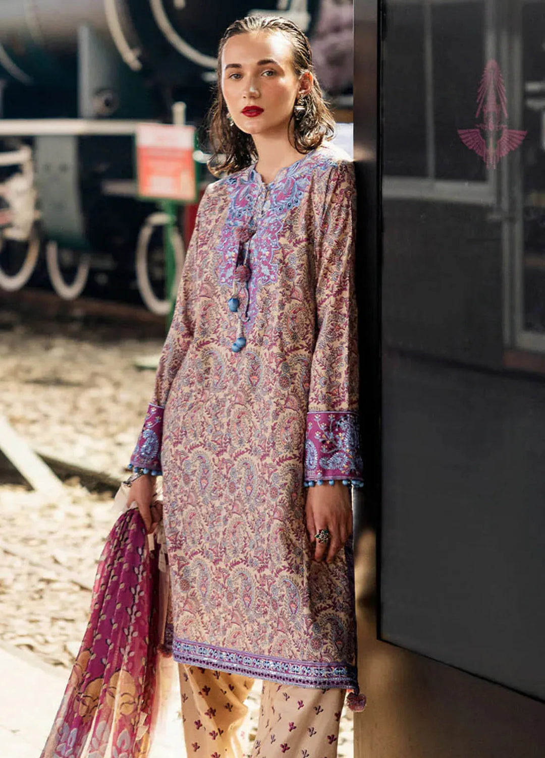 Taneez By Roheenaz Embroidered Lawn Suit Unstitched 3 Piece ENZ24T RNB-05A Sahar - Summer Collection