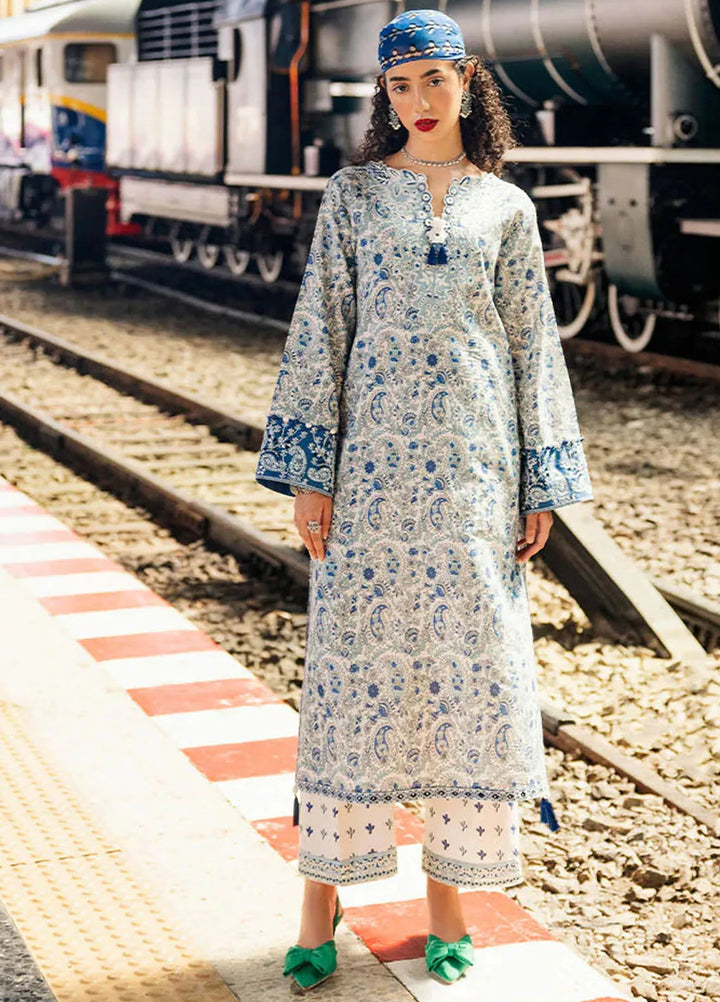 Taneez By Roheenaz Embroidered Lawn Suit Unstitched 3 Piece ENZ24T RNB-05B Samira - Summer Collection