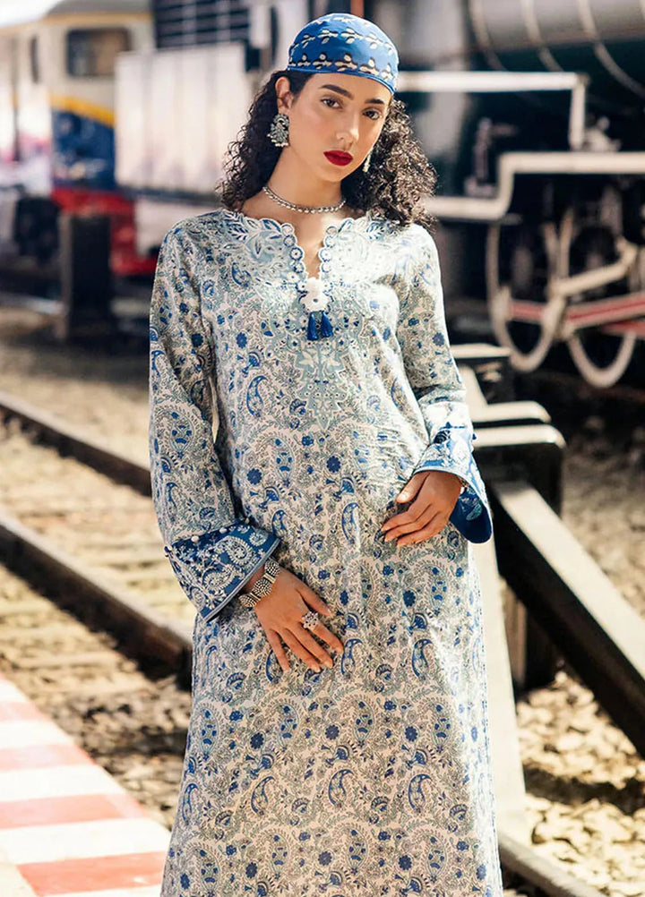 Taneez By Roheenaz Embroidered Lawn Suit Unstitched 3 Piece ENZ24T RNB-05B Samira - Summer Collection