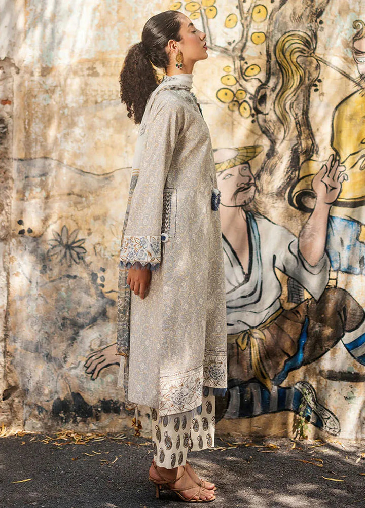 Taneez By Roheenaz Embroidered Lawn Suit Unstitched 3 Piece ENZ24T RNB-06A Mahsa - Summer Collection